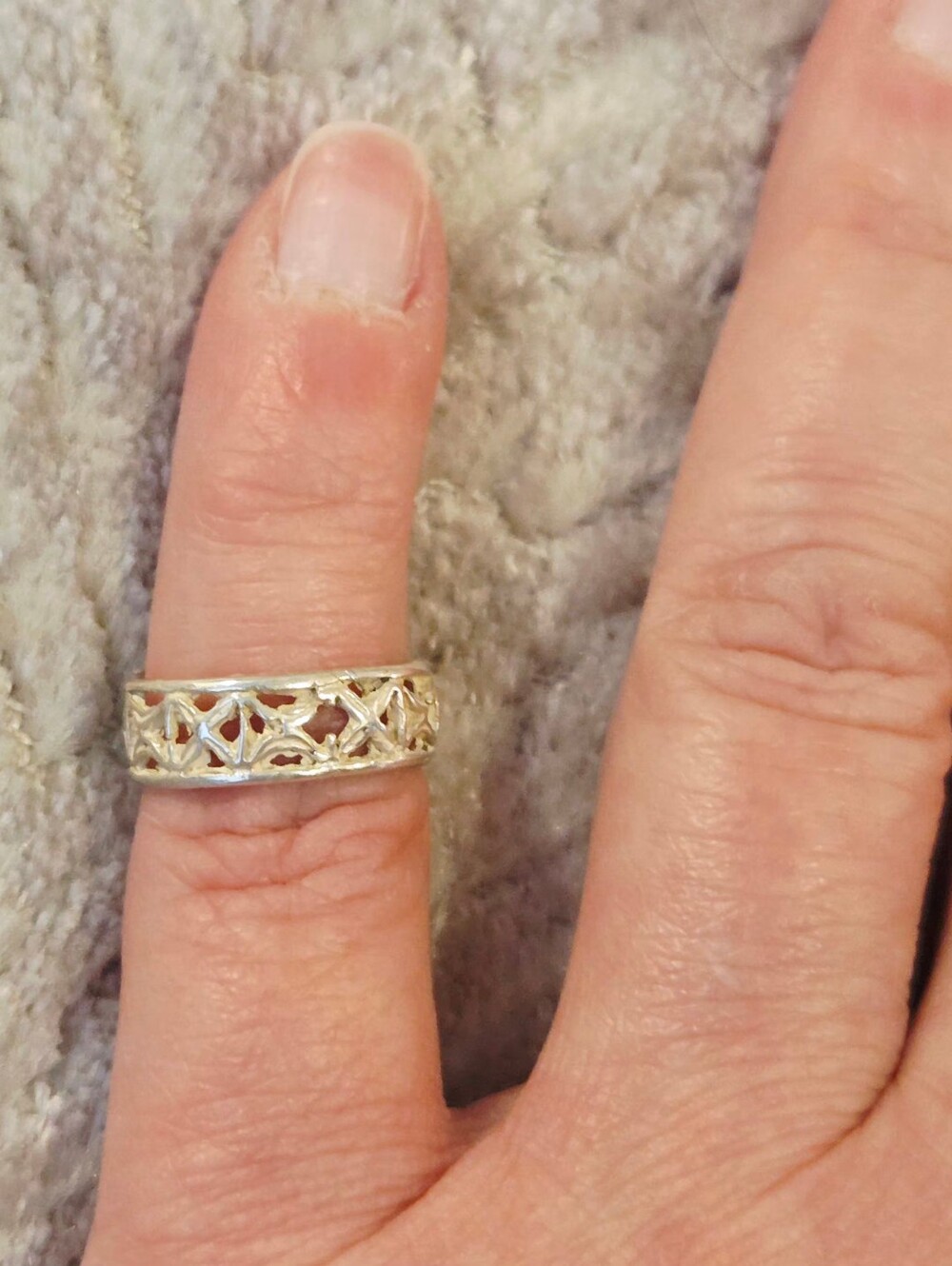 VTG 925 Sterling Silver Openwork Cutout Celtic Filigree Toe Ring Adjustable - Picture 5 of 6